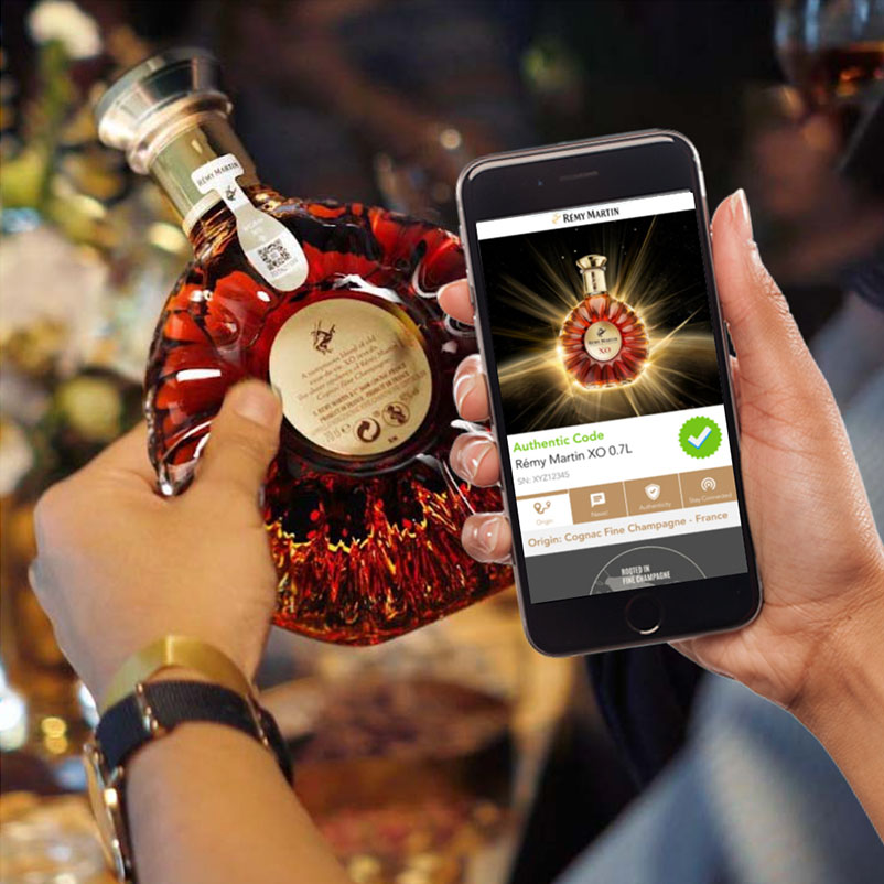 Tracciabilità con codice QR e confezione anticontraffazione per Rémy Cointreau