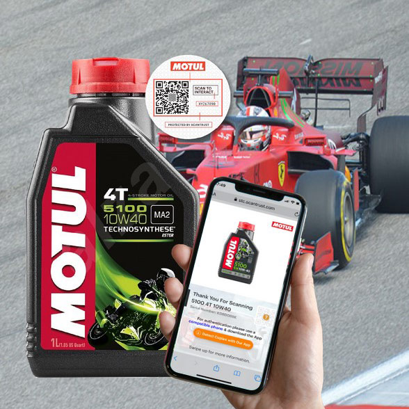 Prevenzione della contraffazione e coinvolgimento dei consumatori con codici QR sicuri e a prova di manomissione per Motul